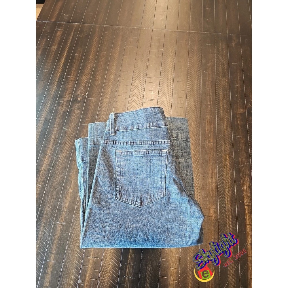 Encore Women Blue Casual Bermuda Denim Jeans Cotton Usa Mid Rise Size L